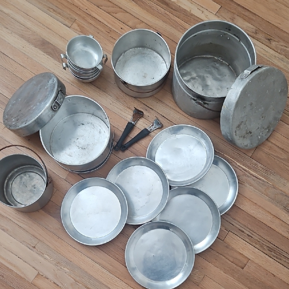 Vintage Camping Cooking Set